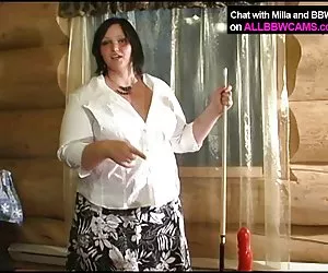 bbw vídeos porno por el culo pussy juega en mesa de billar