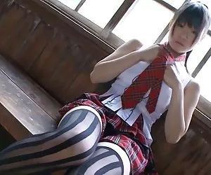 Panty petardas xxx y Softcore colegiala asiática plad Falda media